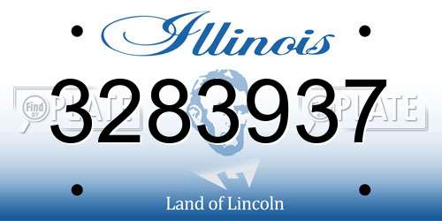 3283937 Illinois License Plate