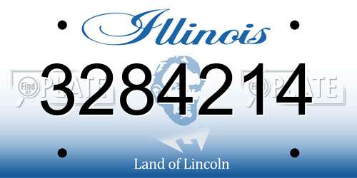 3284214 Illinois License Plate