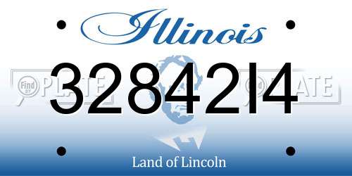 32842I4 Illinois License Plate