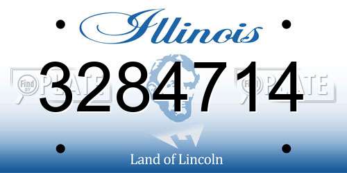 3284714 Illinois License Plate