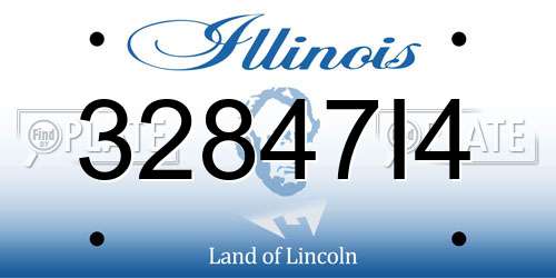 32847I4 Illinois License Plate