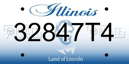 32847T4 Illinois License Plate