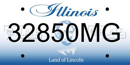 32850MG Illinois License Plate