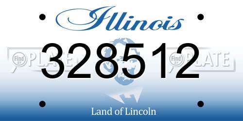 328512 Illinois License Plate