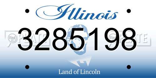 3285198 Illinois License Plate