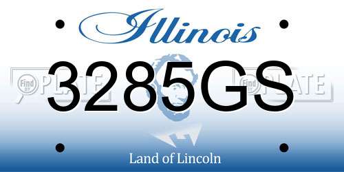 3285GS Illinois License Plate