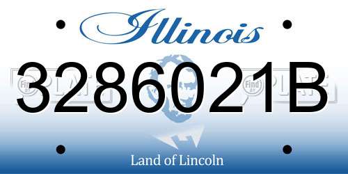 3286021B Illinois License Plate