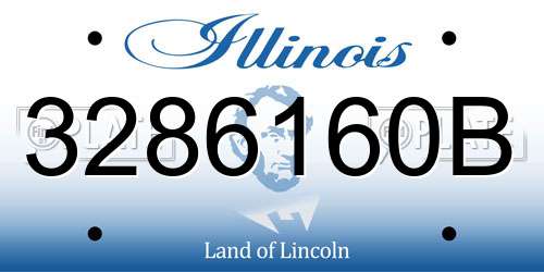 3286160B Illinois License Plate