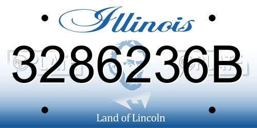 3286236B Illinois License Plate