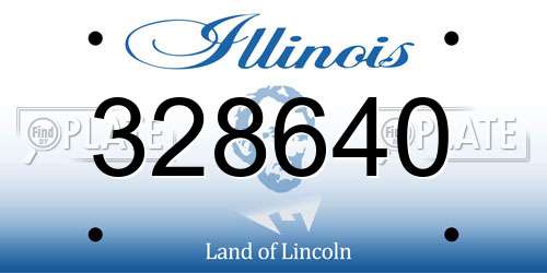 328640 Illinois License Plate