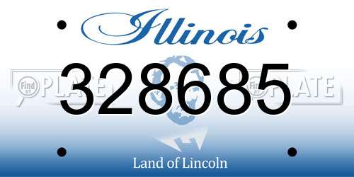 328685 Illinois License Plate