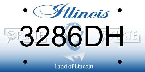 3286DH Illinois License Plate