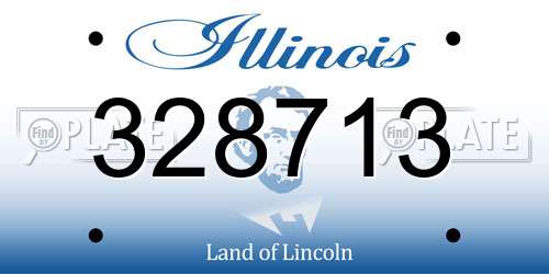 328713 Illinois License Plate