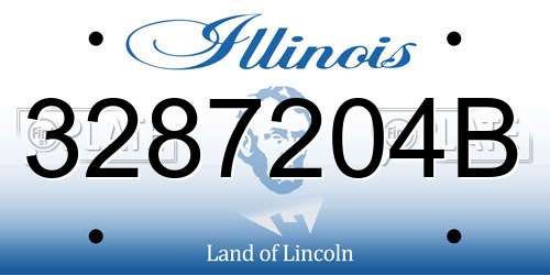 3287204B Illinois License Plate