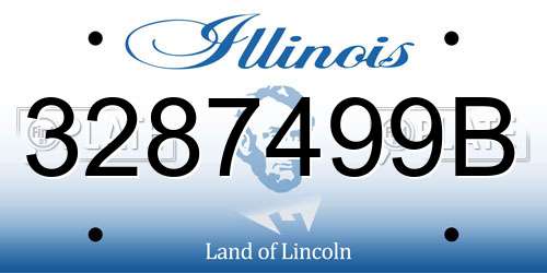 3287499B Illinois License Plate