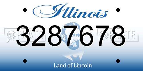 3287678 Illinois License Plate