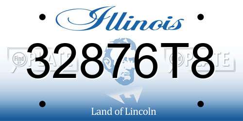32876T8 Illinois License Plate