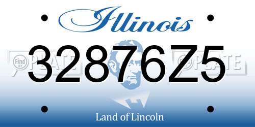 32876Z5 Illinois License Plate