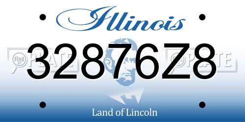 32876Z8 Illinois License Plate