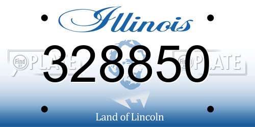 328850 Illinois License Plate