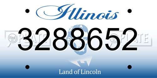3288652 Illinois License Plate