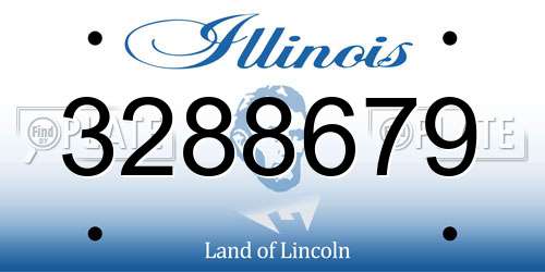 3288679 Illinois License Plate