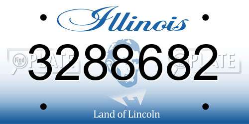 3288682 Illinois License Plate