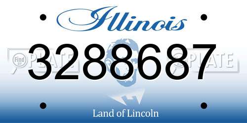 3288687 Illinois License Plate
