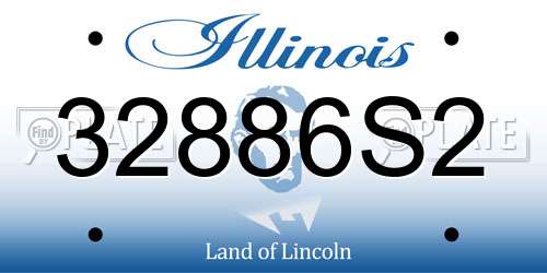 32886S2 Illinois License Plate