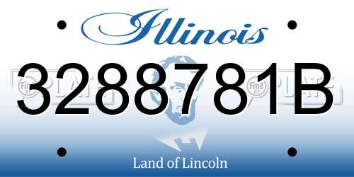 3288781B Illinois License Plate
