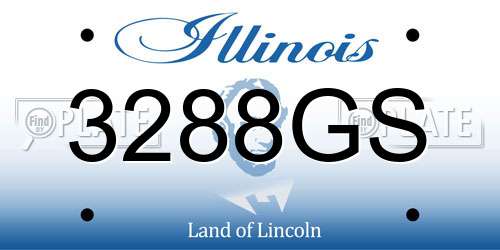 3288GS Illinois License Plate