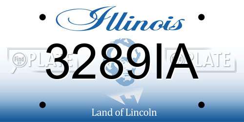 3289IA Illinois License Plate
