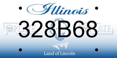 328B68 Illinois License Plate