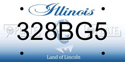 328BG5 Illinois License Plate