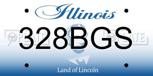 328BGS Illinois License Plate