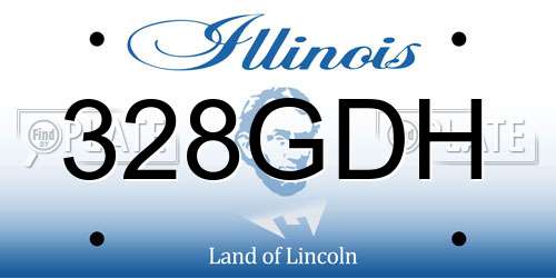 328GDH Illinois License Plate