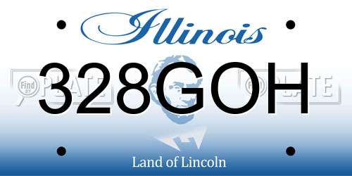 328GOH Illinois License Plate