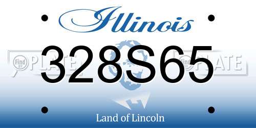328S65 Illinois License Plate
