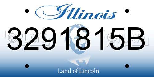 3291815B Illinois License Plate