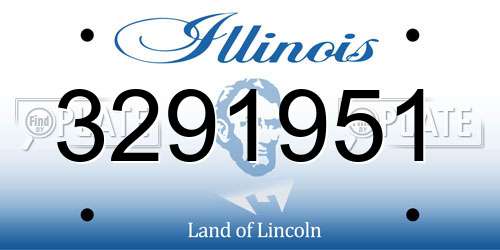 3291951 Illinois License Plate