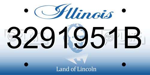 3291951B Illinois License Plate