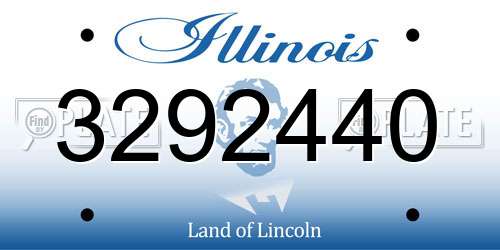 3292440 Illinois License Plate