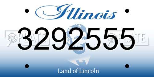 3292555 Illinois License Plate