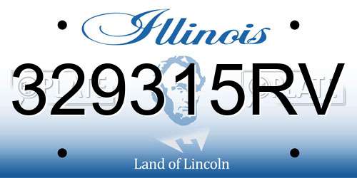 329315RV Illinois License Plate