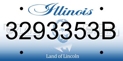 3293353B Illinois License Plate