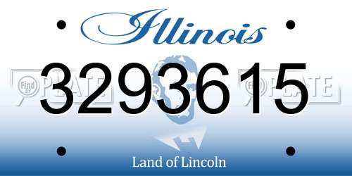 3293615 Illinois License Plate