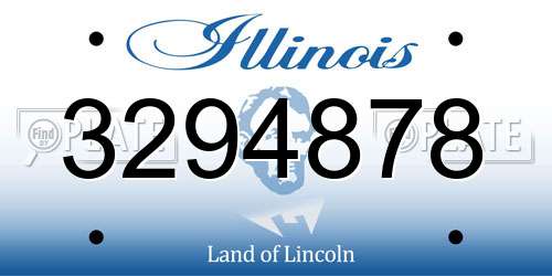 3294878 Illinois License Plate