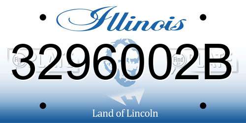 3296002B Illinois License Plate
