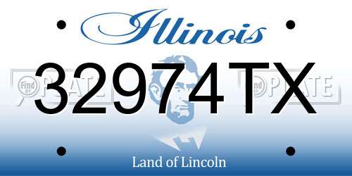 32974TX Illinois License Plate