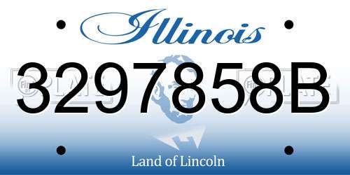 3297858B Illinois License Plate